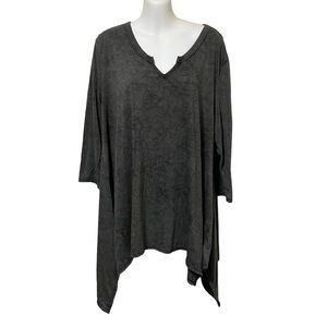Rue+ Gray 3/4 Sleeve Top
